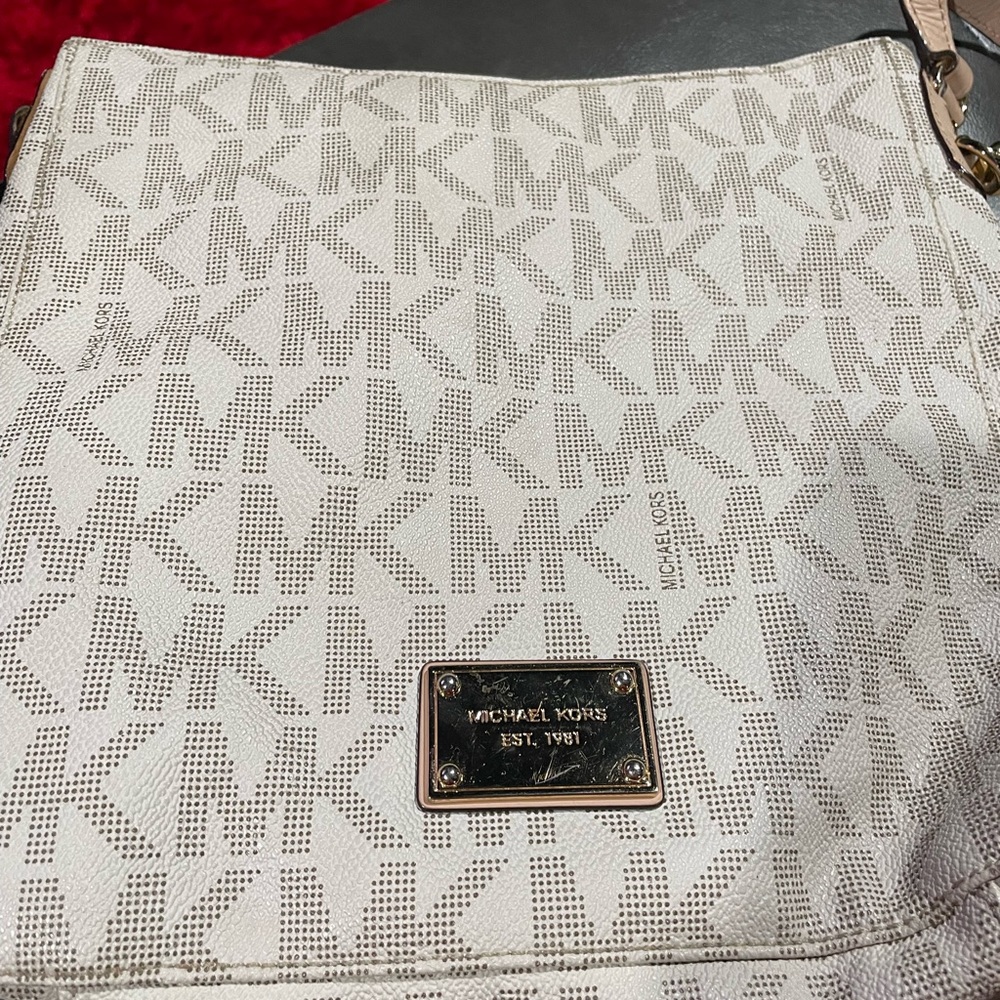 Cream Michael Kors purse